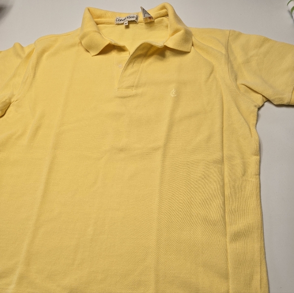 Calvin Klein Tops - Calvin Klein Med Light Yellow Short-Sleeve Polo